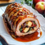 Apple & Bacon Stuffed Pork Loin Roll (video)