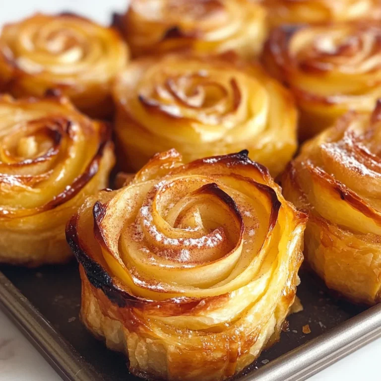 Baked Apple Roses With Puff Pastry