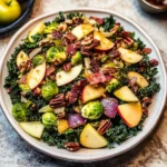Brussels Sprout, Kale + Apple Salad with Sharp Cheddar + Bacon