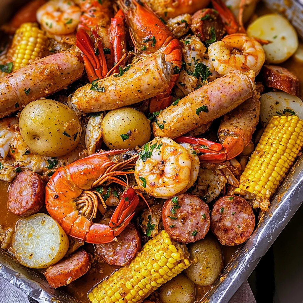 Cajun Seafood Boil with Garlic Butter Sauce