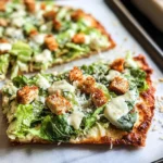 Chicken Crust Caesar Salad Pizza