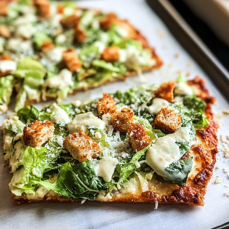 Chicken Crust Caesar Salad Pizza