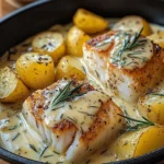 Cod & Potatoes in Rosemary Cream Sauce