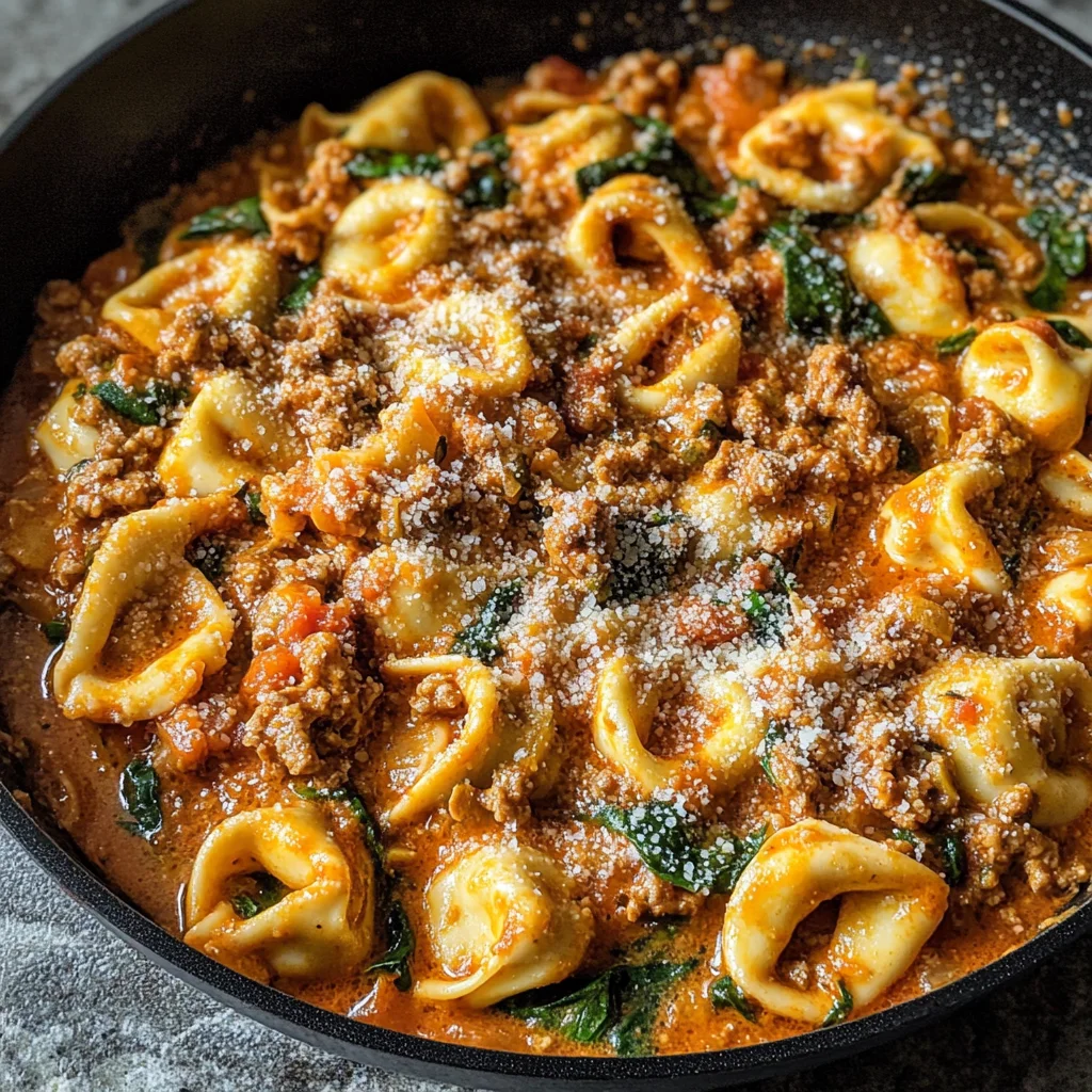 Creamy Spinach Tomato Tortellini Recipe