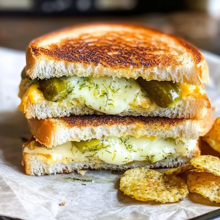 Crispy Dill Pickle Grilled Cheese Sandwich - theamazingfood