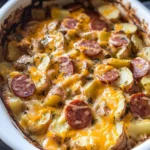 Crockpot Cheesy Potatoes and Kielbasa