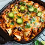 Crockpot Chicken Enchiladas Casserole