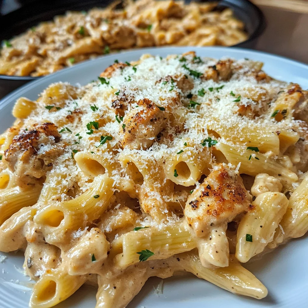 Crockpot Creamy Chicken Pasta