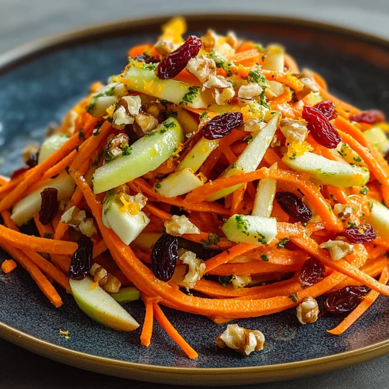 Crunchy Apple & Carrot Salad with Creamy Citrus Dressing Recipe