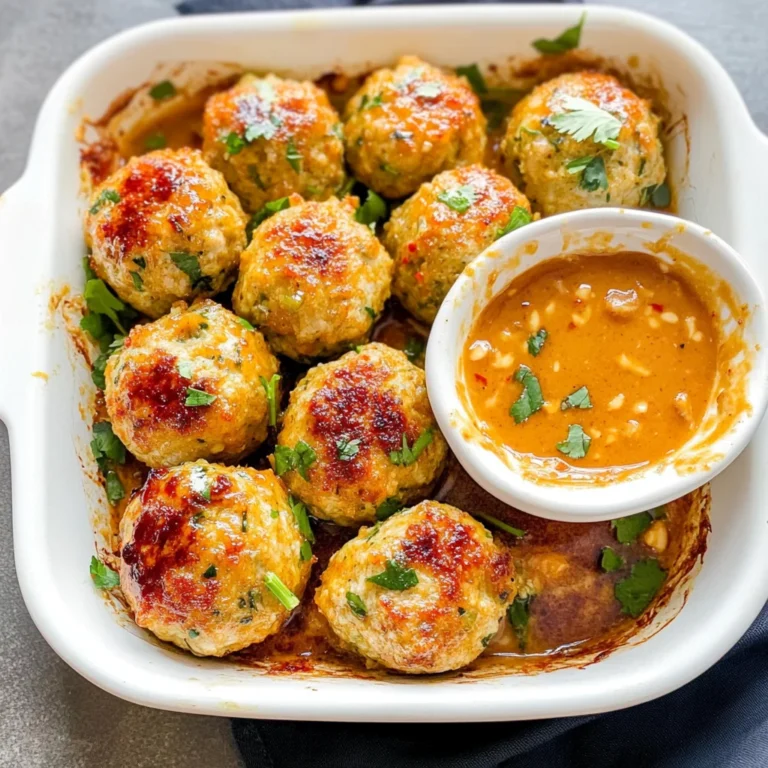 Easy Thai Baked Chicken Meatballs