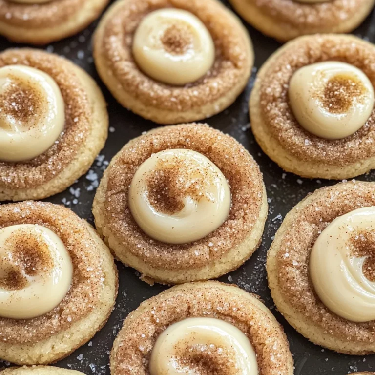 Eggnog Snickerdoodle Thumbprint Cookies