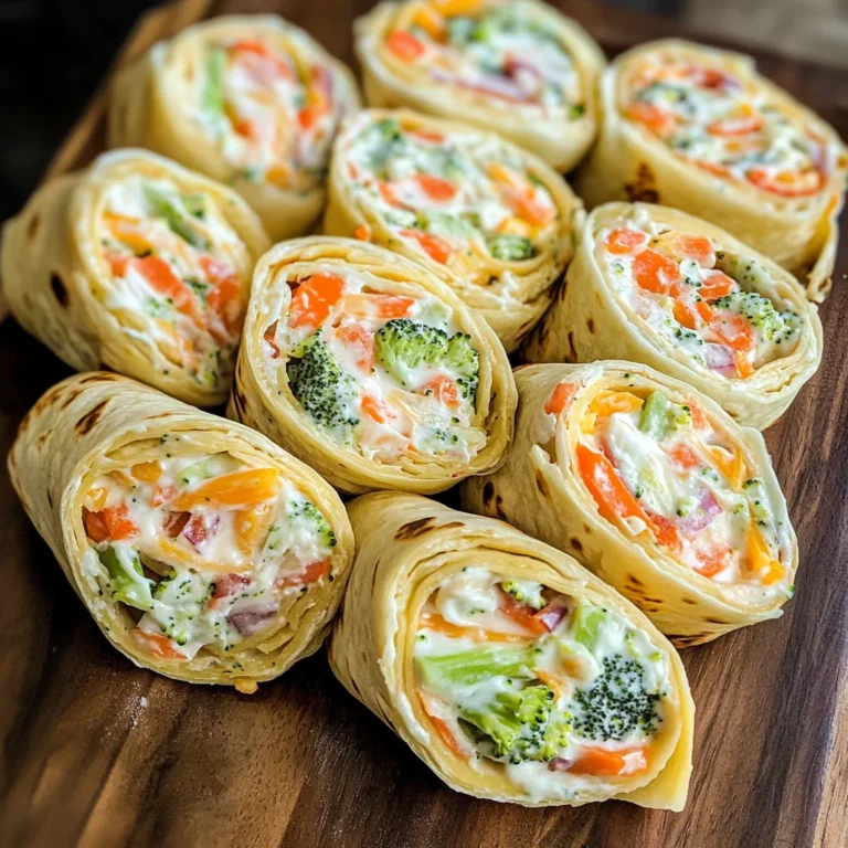 Fresh Vegetable Tortilla Roll Ups