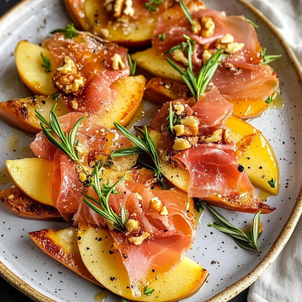 Grilled Apples with Prosciutto and Honey (Sweet and Savory)