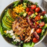Honey Mustard Chicken Salad with Avocado, Bacon & Goat Cheese
