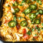 Jalapeño Buffalo Chicken Casserole: Whole30, Keto, Paleo, GF