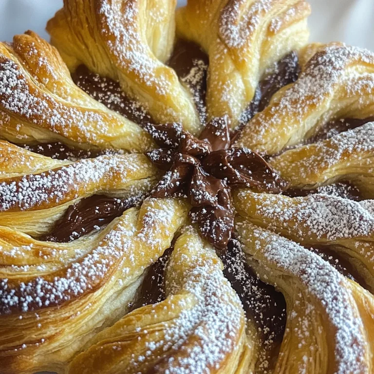 Nutella Puff Pastry Snowflake Recipe