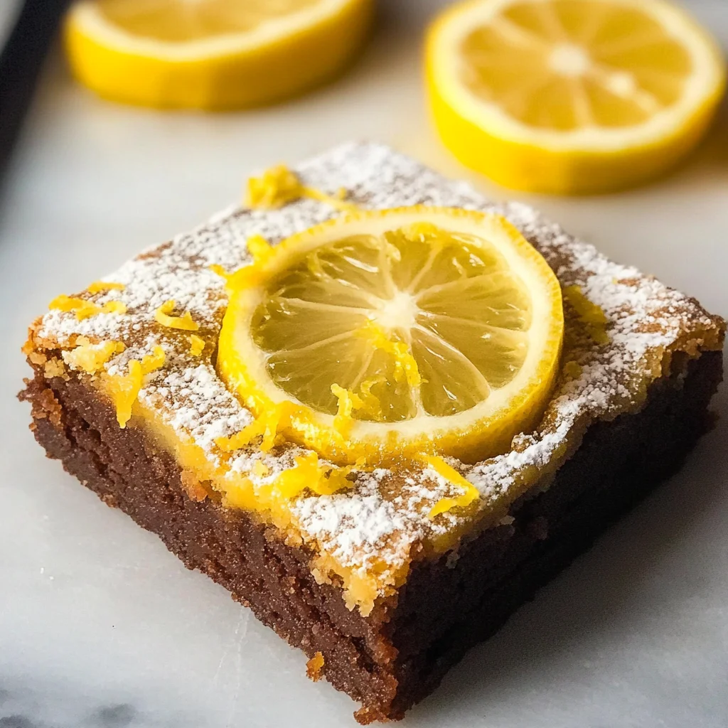 One Bowl Lemon Brownies