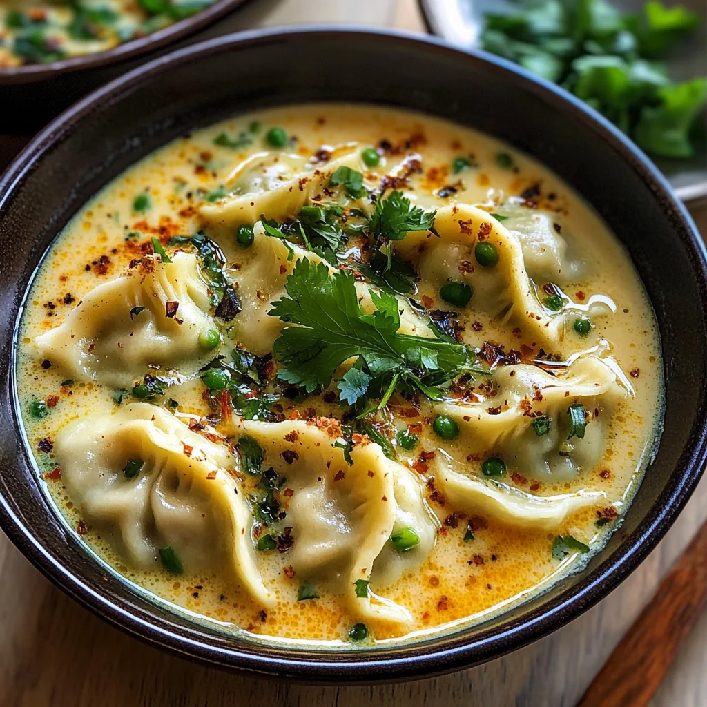 Quick Coconut Curry Soup with Dumplings