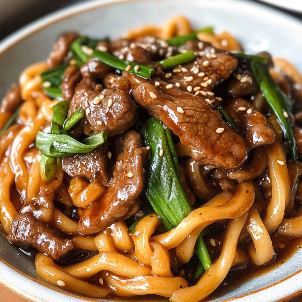 Quick and Flavorful Beef Black Pepper Udon