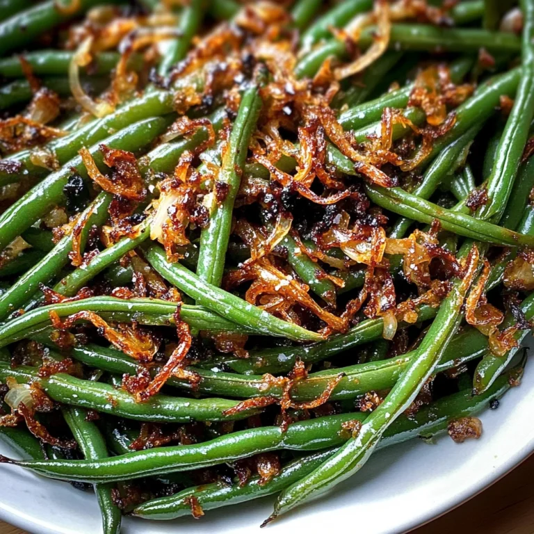 Roasted Green Beans with Caramelized Shallots