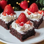 Santa Hat Brownies