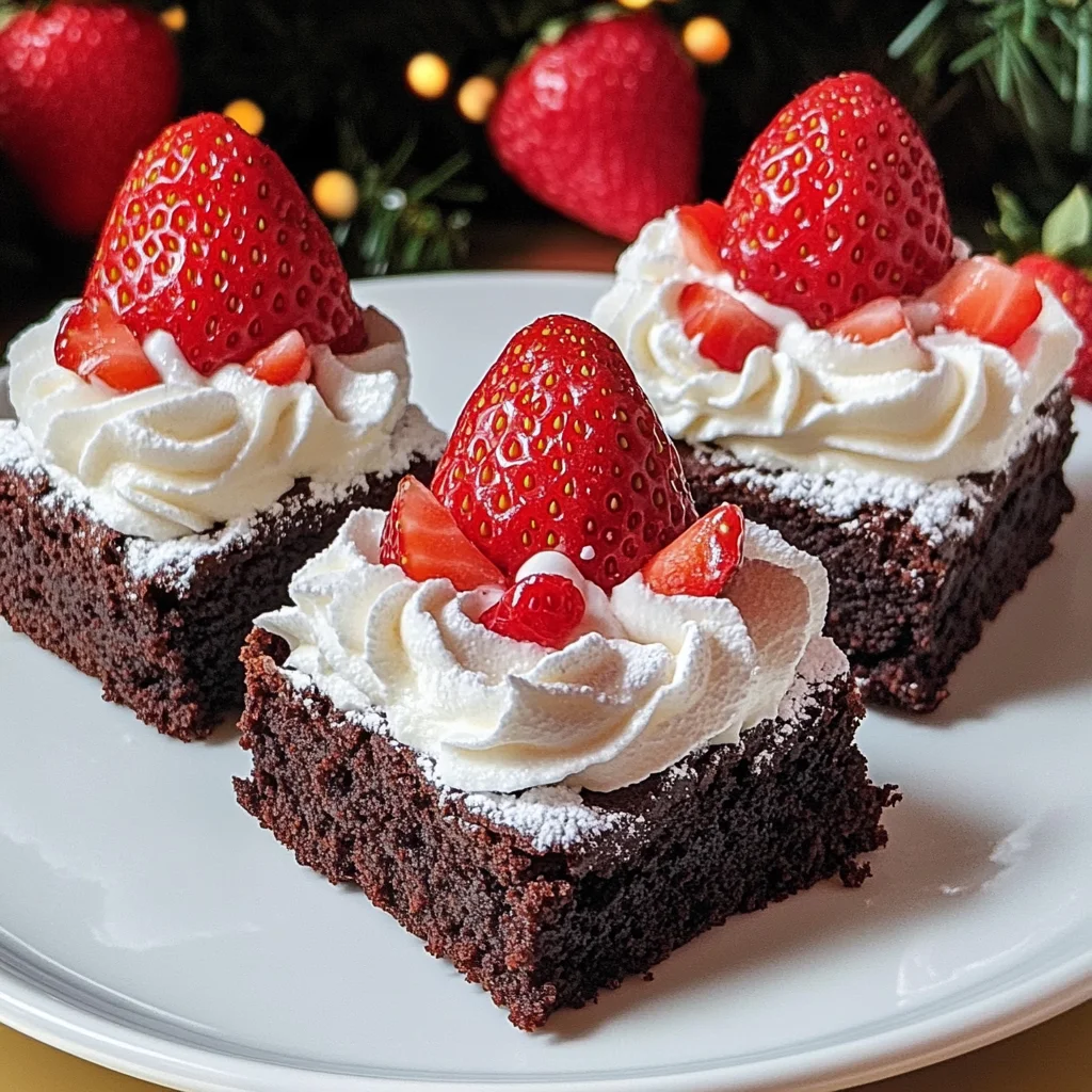 Santa Hat Brownies