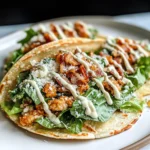 Smash Chicken Caesar Tacos