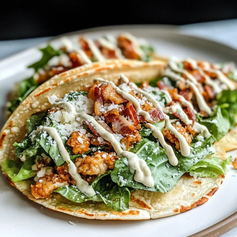 Smash Chicken Caesar Tacos