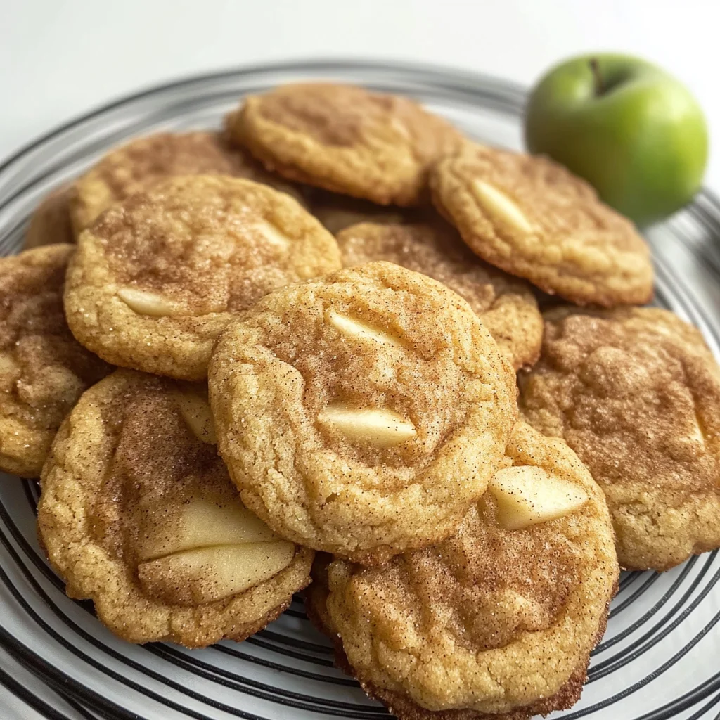 Spiced Apple Cinnamon Snickerdoodle Cookies