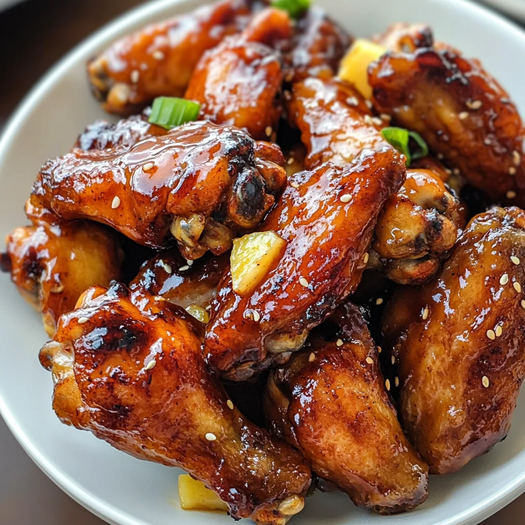 Sticky Pineapple-Teriyaki Chicken Wings in 3 Steps