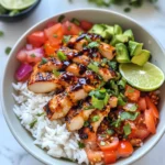 Sweet Chili Chicken Bowl with Coconut Lime Drizzle