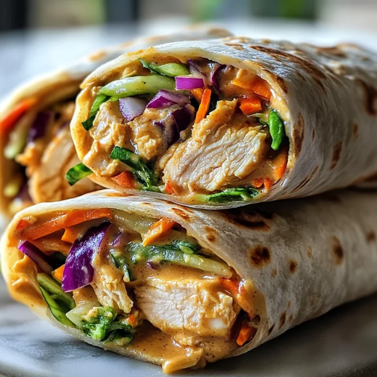 Thai Peanut Chicken Wraps