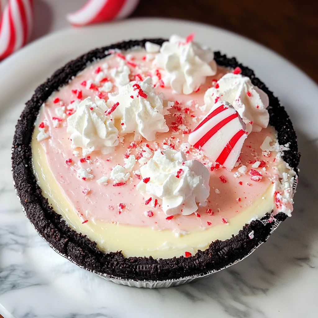 White Chocolate Peppermint Pie