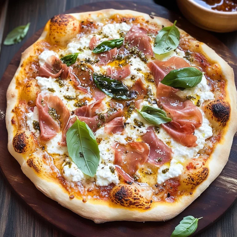 White Pizza with Prosciutto & Hot Honey