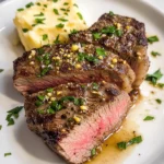 Air Fryer Steak with Garlic Butter