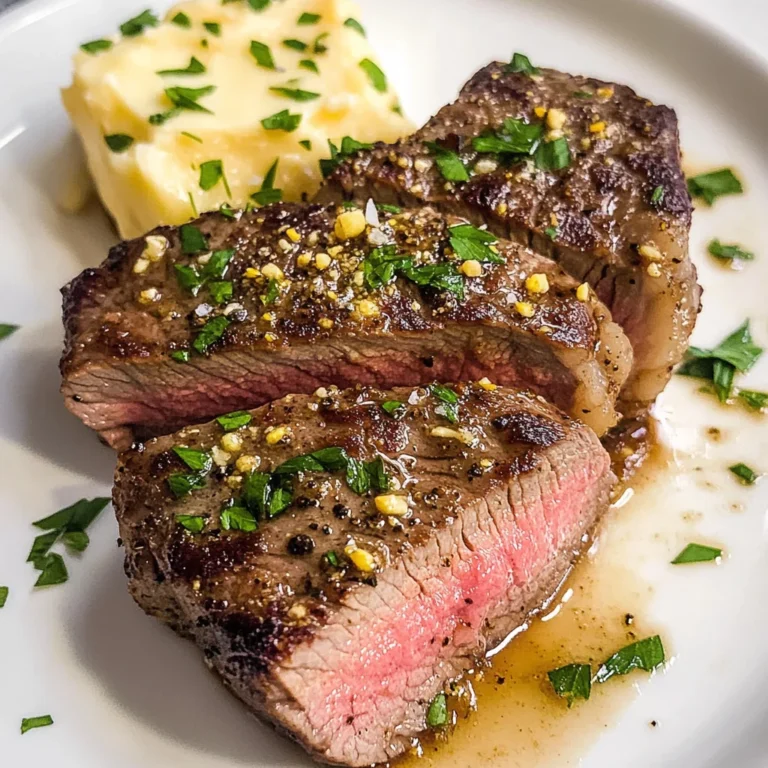 Air Fryer Steak with Garlic Butter