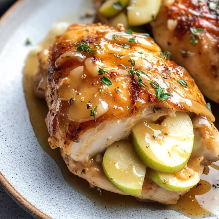 Apple and Brie Stuffed Chicken with Maple Dijon Glaze