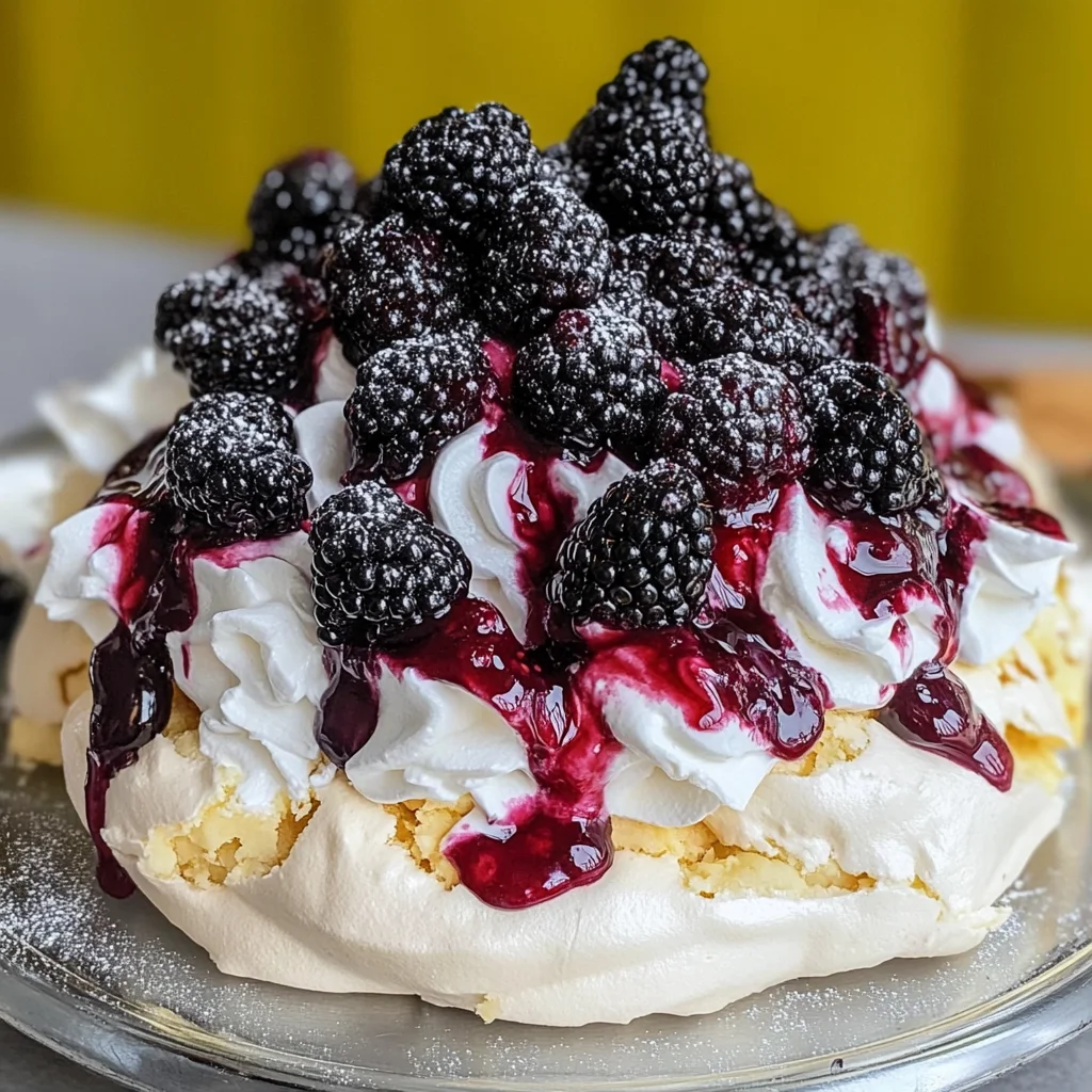 Blackberry Pavlovas