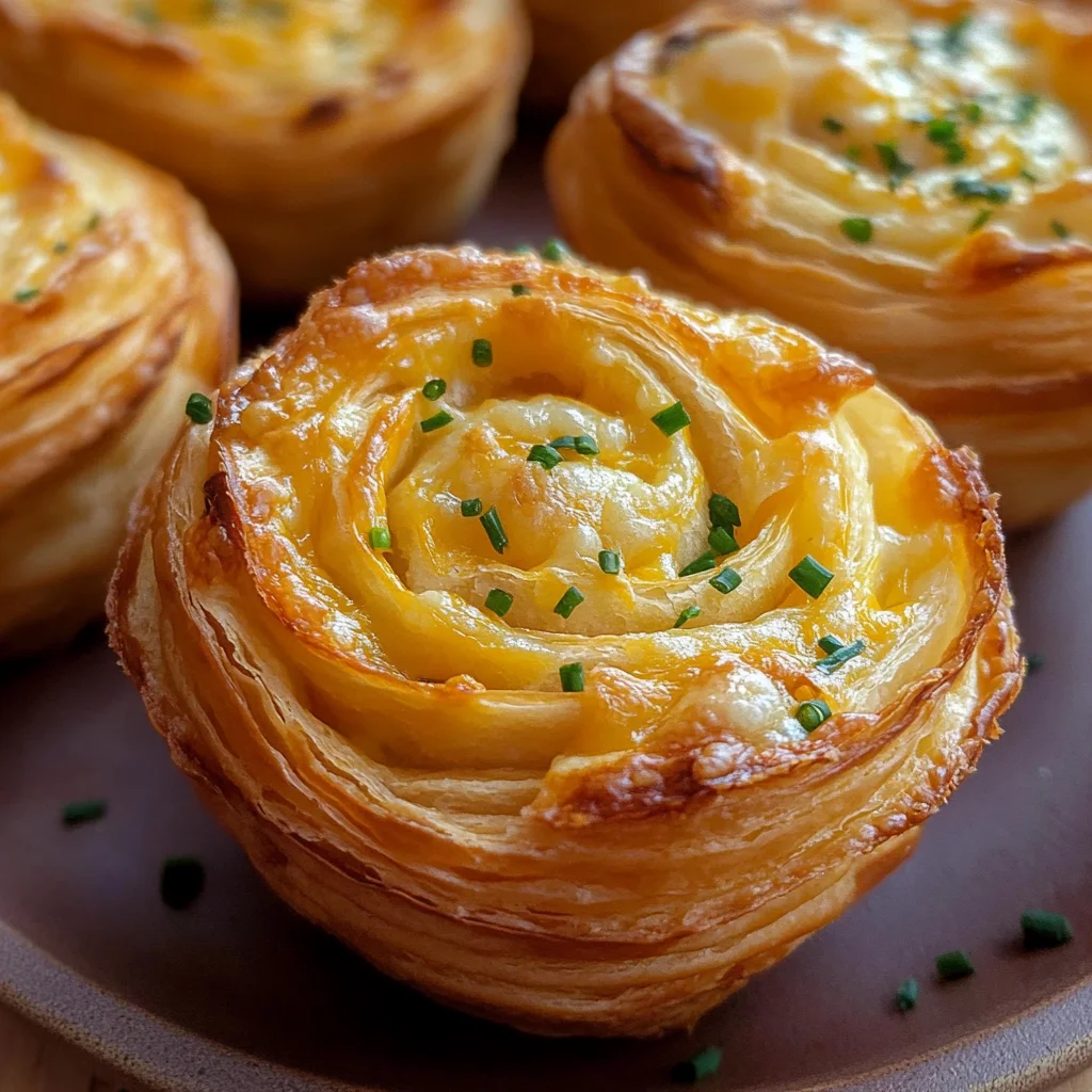 Cheesy Garlic Cruffin