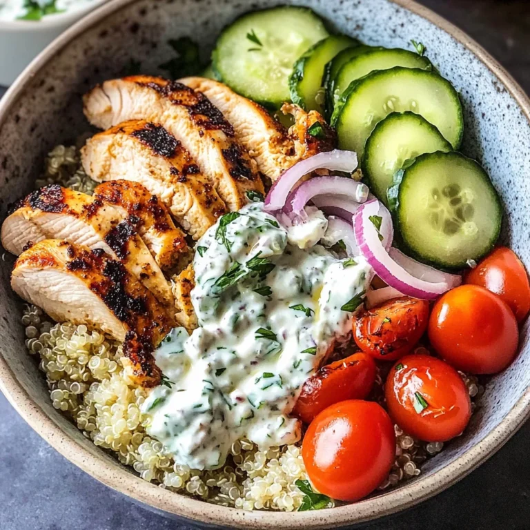Chicken Tzatziki Bowls.