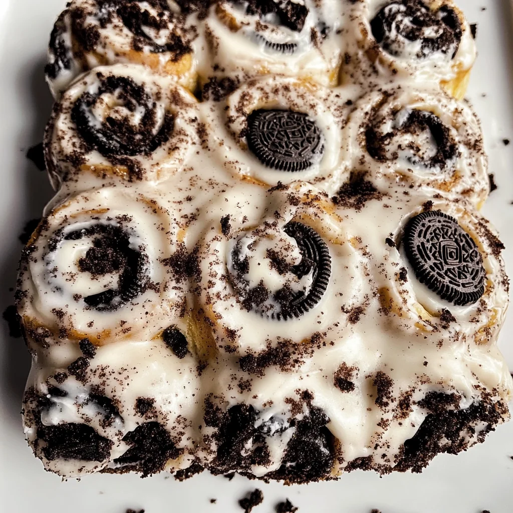 Cookies and Cream Cinnamon Rolls
