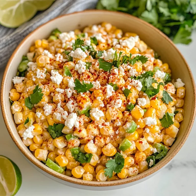 Creamy Mexican Street Corn Salad with a Kick