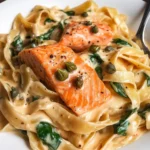 Creamy Salmon Pasta Recipe Made In 25 Minutes