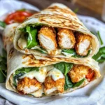 Crispy Air Fryer Chicken & Mozzarella Wraps