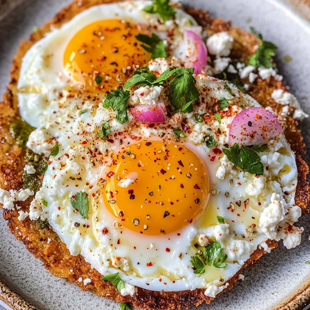 Crispy Feta Fried Eggs