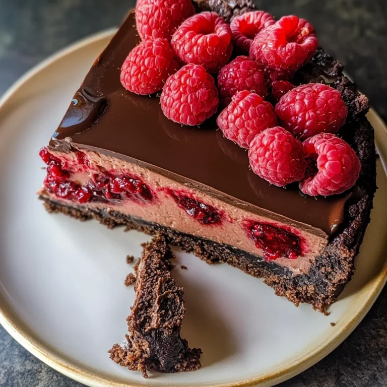 Dark Chocolate Raspberry Cheesecake