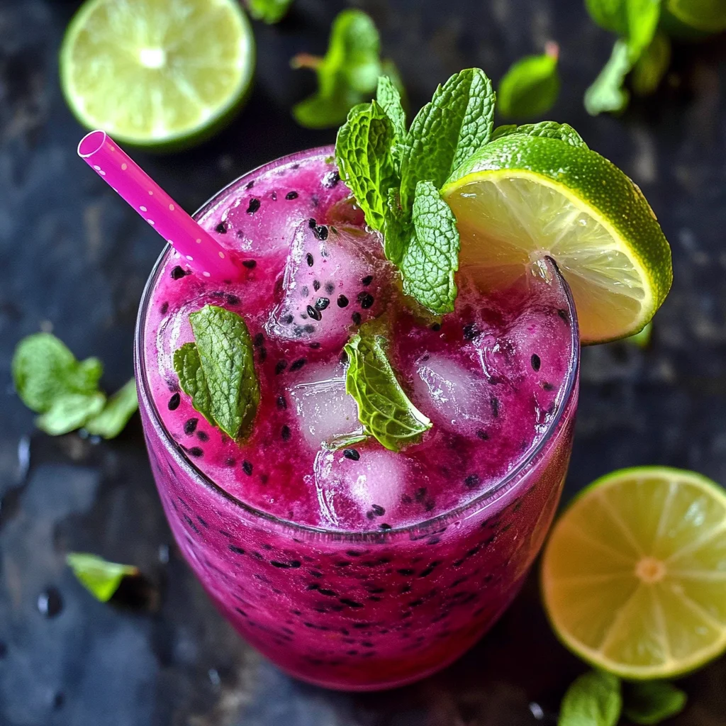 Dragon Fruit Juice Mojito Recipe
