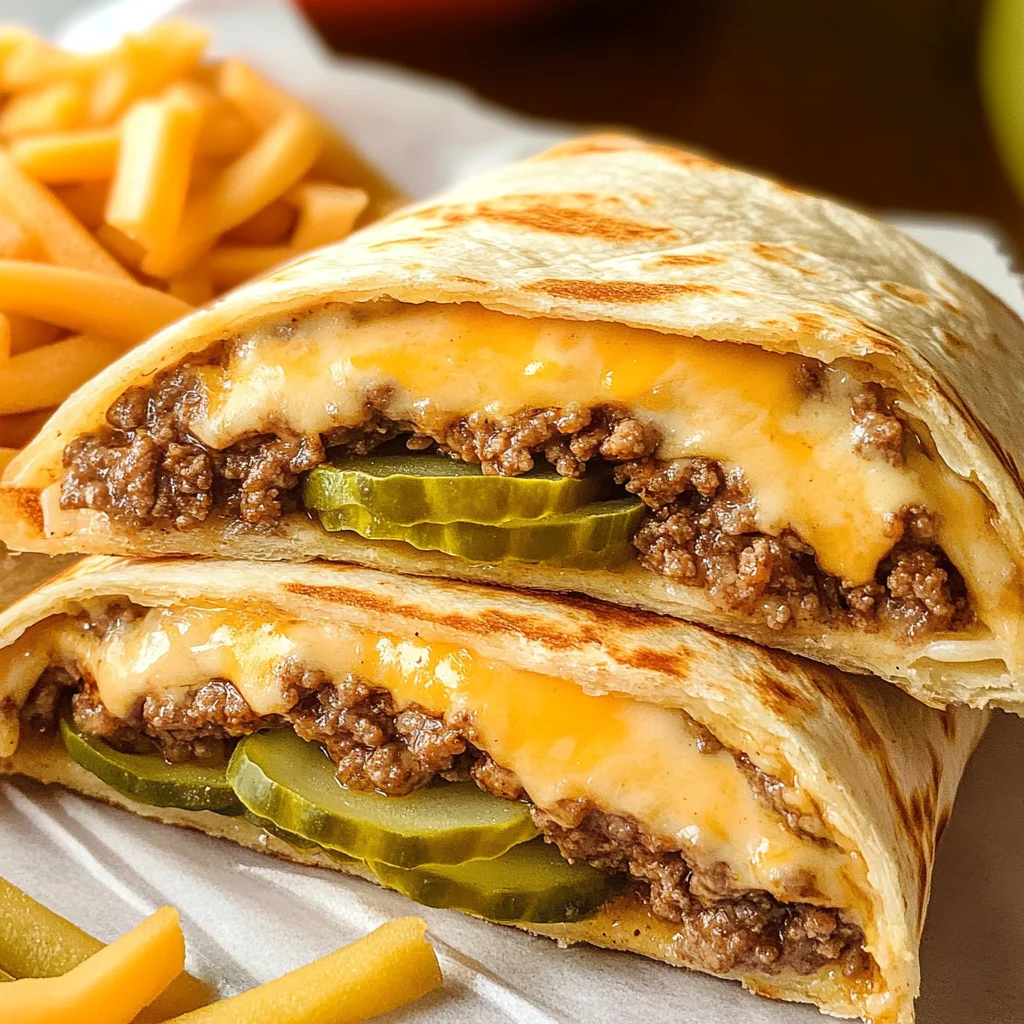 Easy Air Fryer Cheeseburger Wraps