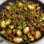 Ground Beef and Brussels Sprouts
