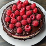 Indulge in Decadent Dark Chocolate Raspberry Cheesecake